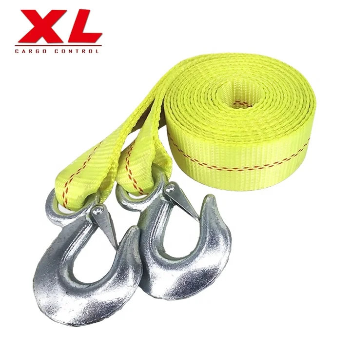 Heavy duty tow straps for vehicle recovery